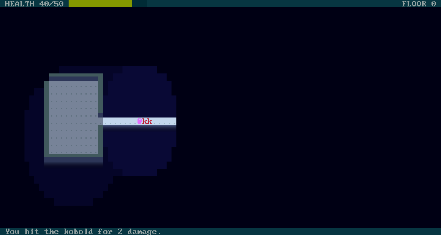 A screenshot of a terminal-styled roguelike game.