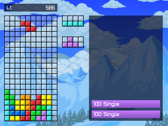 A screenshot of a chess program, with a pixelated sky background. There is a cat in the corner.